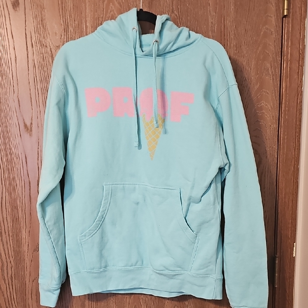 PROF Blue Hoodie with Ice Cream Graphic